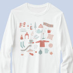 T-shirt Hyge scandinave rétro<br><div class="desc">Ce design de style scandinave et ludique est le moyen idéal d'ajouter une touche de Hygge à votre vie. Un design hivernal chaleureux et douillet, avec des accents rose vif et vert sauge. Art original de Nic Squirrell.</div>
