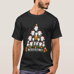 T-shirt Hygiène dentaire Oh Dentistree Tooth Xmas Tree De