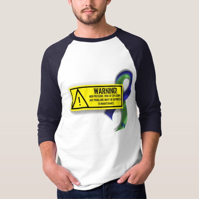 T-shirt Hypertension intra-crânienne : Avertissement (Devant)