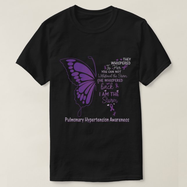 T-shirt Hypertension pulmonaire Je suis la tempête (Design devant)