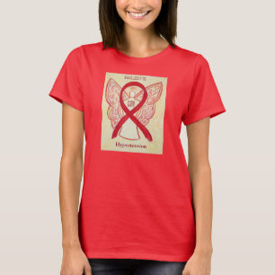 T-shirt Hypertension Rouge Sensibilisation Ruban Angel Che