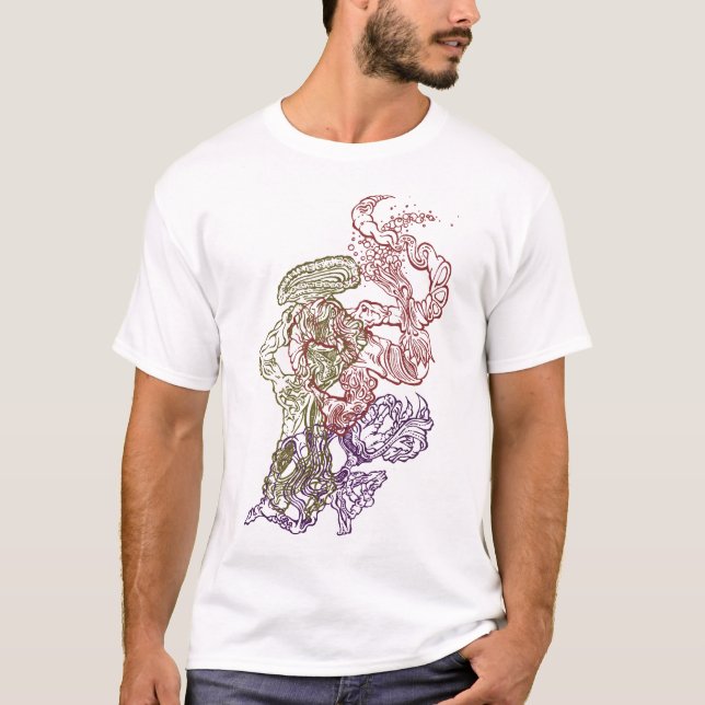 T-shirt Hypnotic Amorphous Phantasmagoric Modern Groovy  (Devant)
