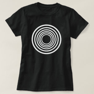 T-shirt hypnotique avec cercles ronds psychédéliqu