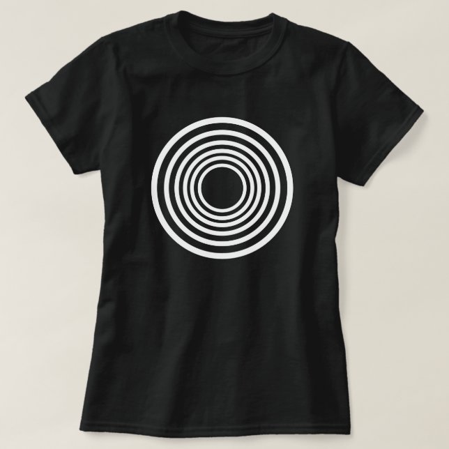 T-shirt hypnotique avec cercles ronds psychédéliqu (Design devant)