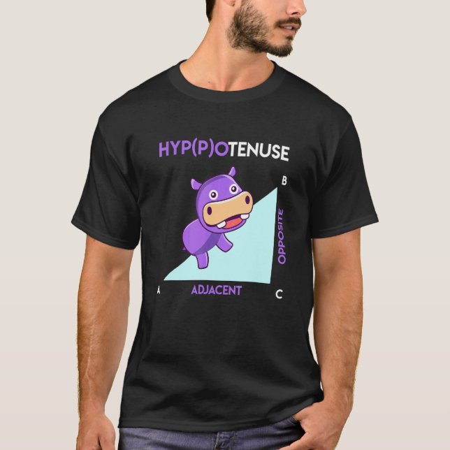 T-shirt Hypotenuse Hippotenuse Math (Devant)