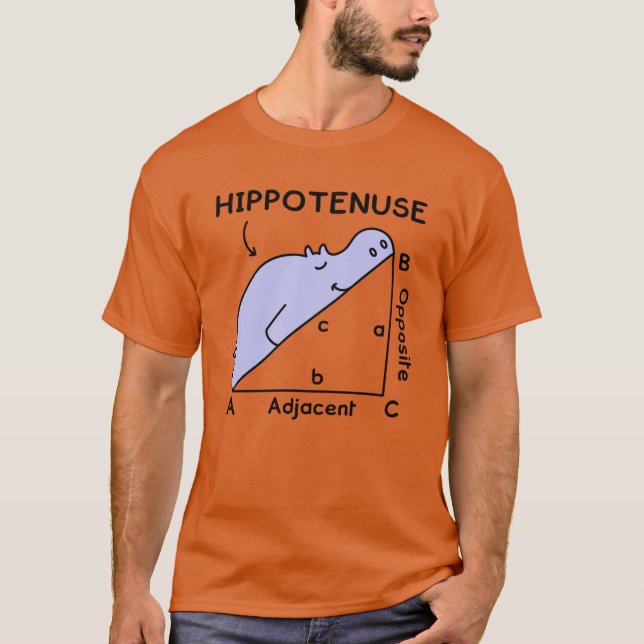 T-shirt Hypoténuse rétro (Devant)