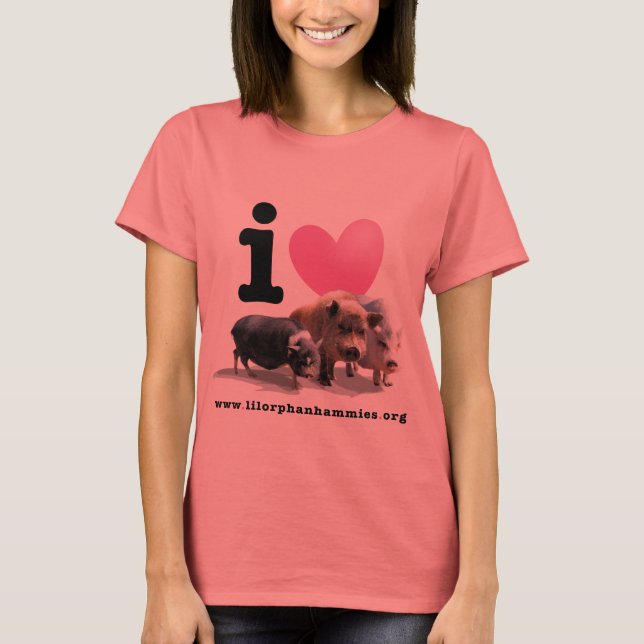 T-shirt I <3 cochons (Devant)