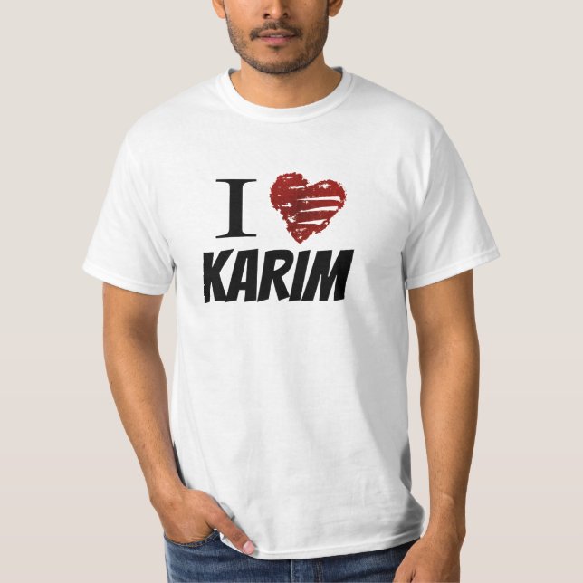T-shirt I <3 Karim (Devant)