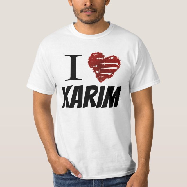 T-shirt I <3 Karim (grand graphique) (Devant)
