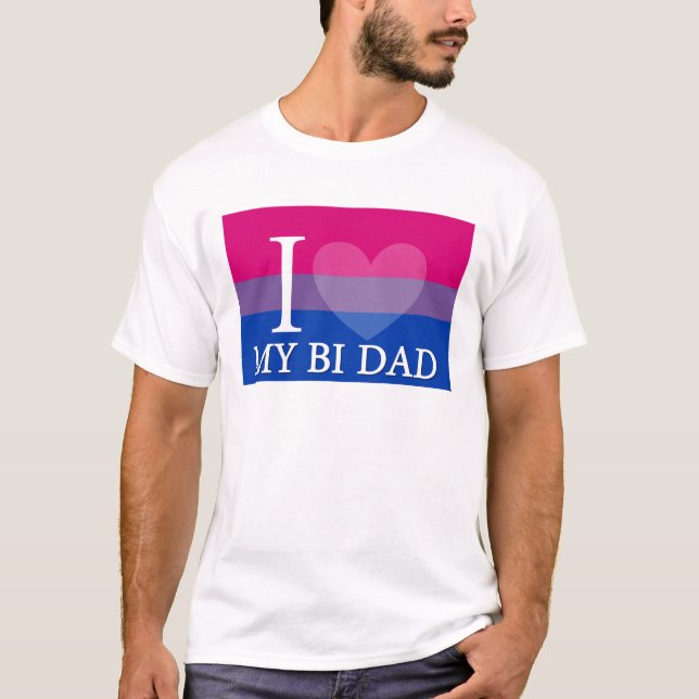 T-shirt I <3 mon papa de Bi (Devant)
