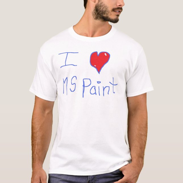 T-shirt i <3 MSpaint (Devant)