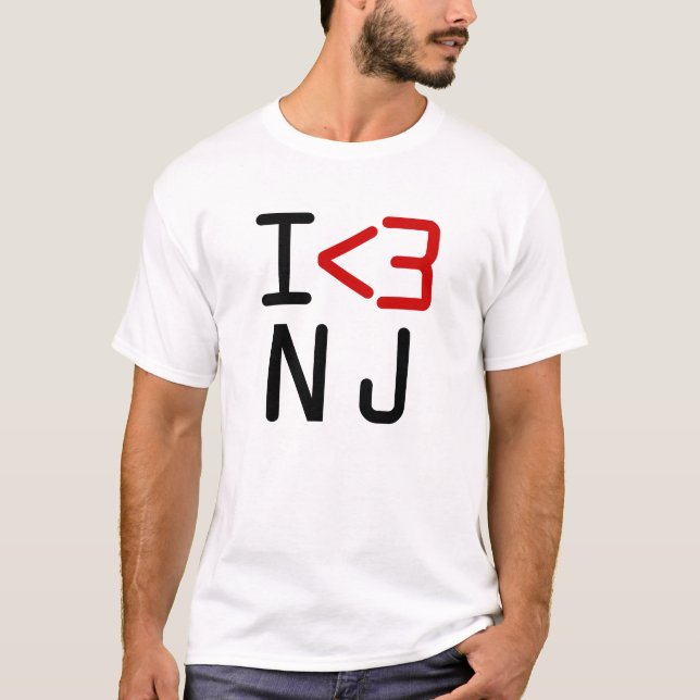 T-SHIRT I <3 NJ (Devant)