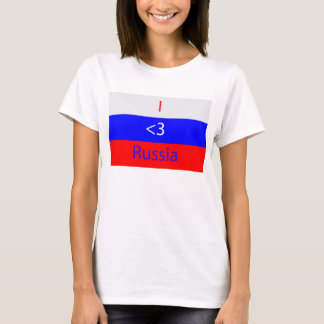 T-shirt I <3 Russie
