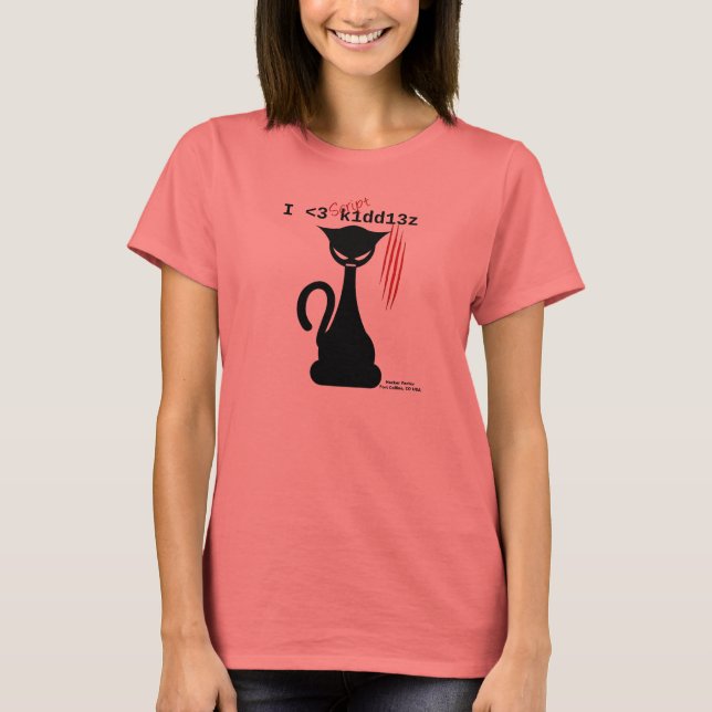 T-shirt I <3 Script K1dd13z (Devant)