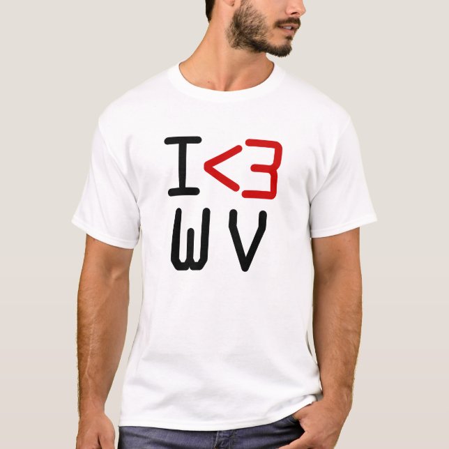 T-SHIRT I <3 WV (Devant)