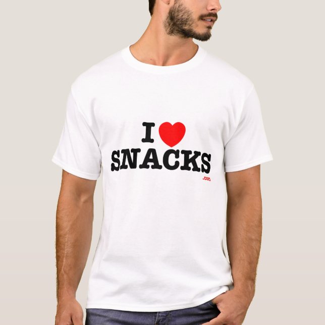 T-shirt i<3snacks - pièce en t blanche simple ou pas (Devant)