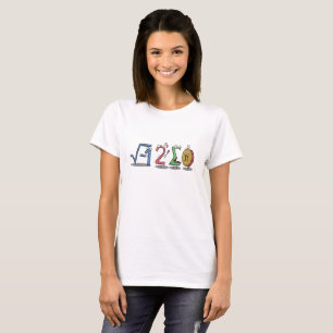 T-shirt i 8 sommes pi (j'ai mangé un certain tarte) et lu
