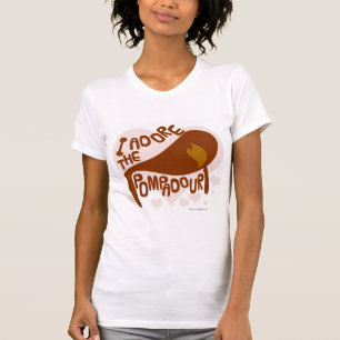 T-shirt I Adore Pompadour Retro Hairdo Dessin Slogan