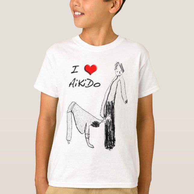 T-shirt I Aïkido love - Sankyo (Devant)