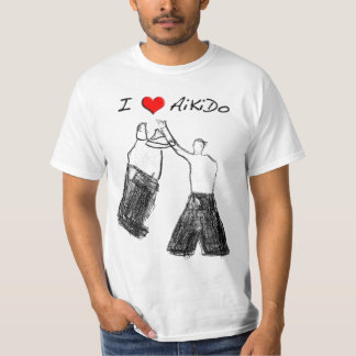 T-shirt I Aïkido love - Shomen-uchi Ikkyo