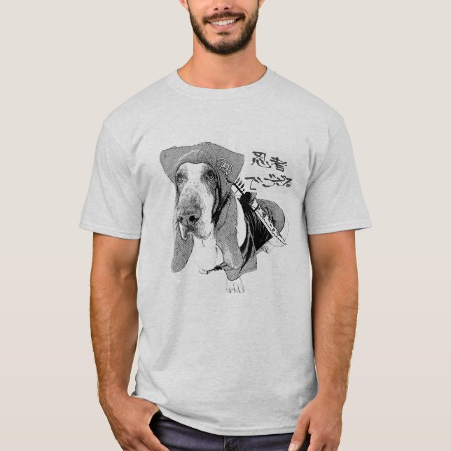 T-shirt I am a Ninja Basset Hound (Devant)