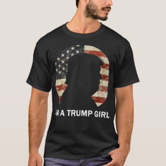 T-shirt I am a Trump Girl Vintage American Flag Republican