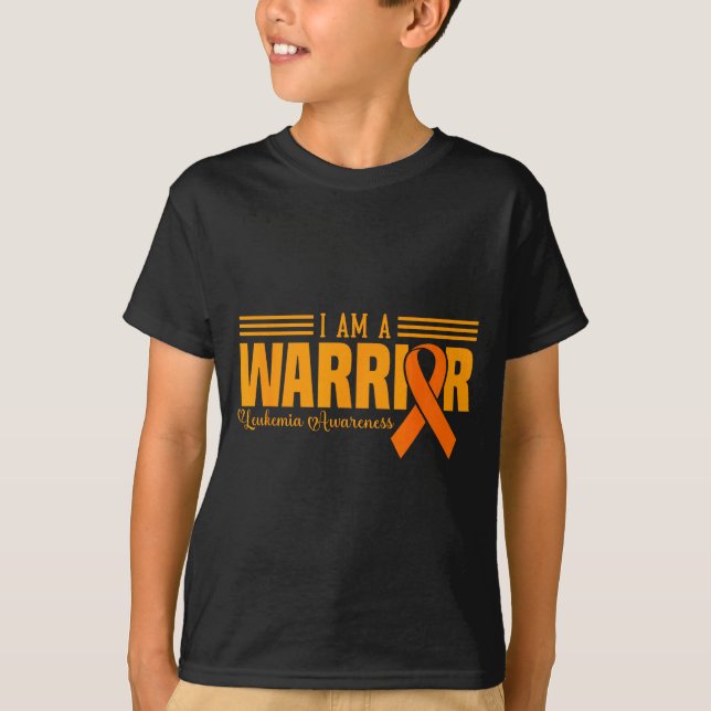 T-shirt I Am A Warrior Funny Leukemia Blood Cancer Awarene (Devant)