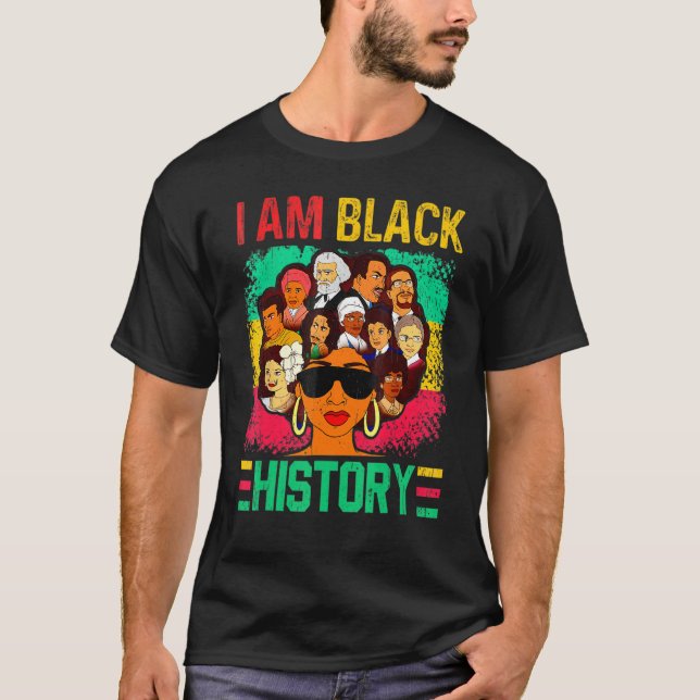 T-shirt I Am Black History Africa Black Woman African Prou (Devant)