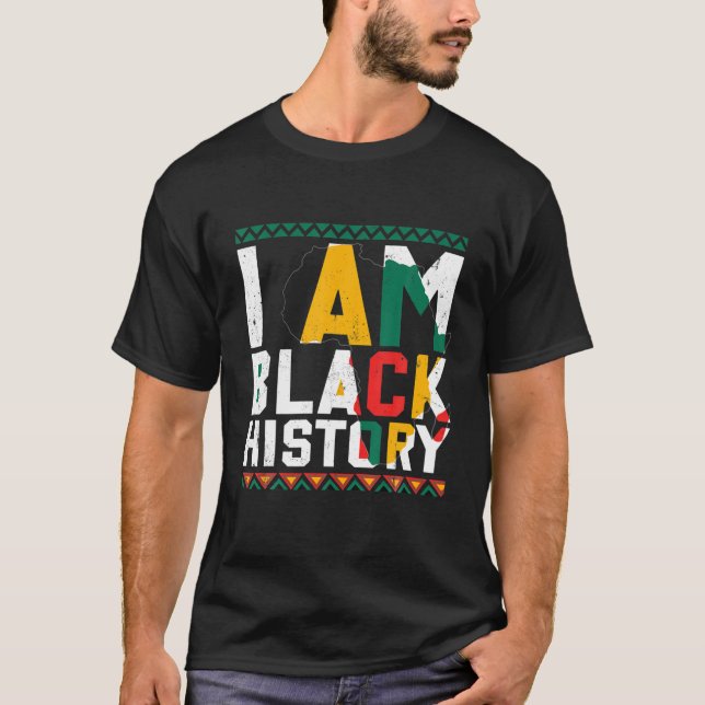 T-shirt I Am Black History - Black History Mois (Devant)