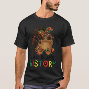 T-shirt I Am Black History for Kids Girls Black History M