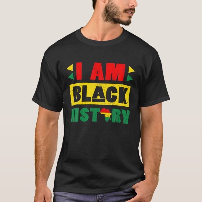 T-shirt I Am Black History Mois fév 2022 afro-américain (Devant)