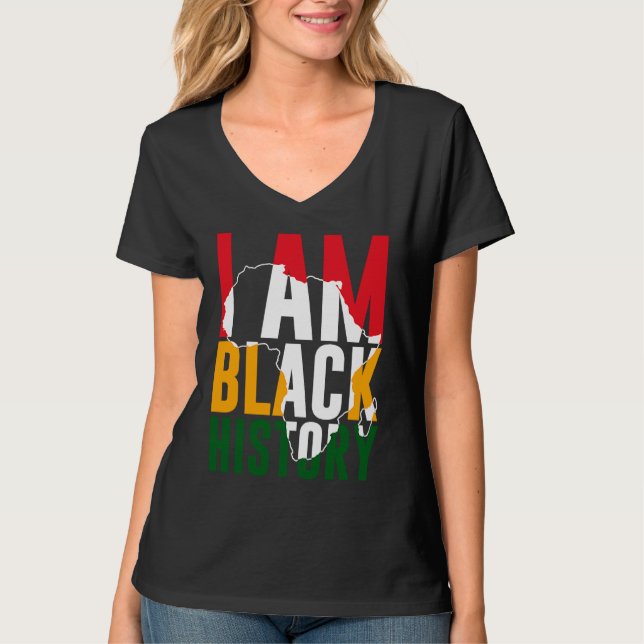 T-shirt I Am Black History Month African American Pride (Devant)