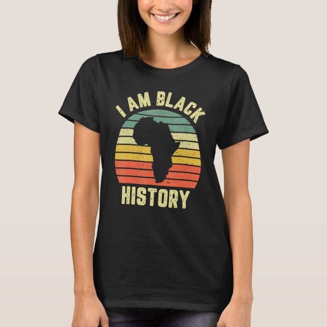 T-shirt I Am Black History Month Afro African Pride Boys G (Devant)
