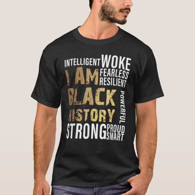 T-shirt I Am Black History Month Afro African Pride Boys G (Devant)