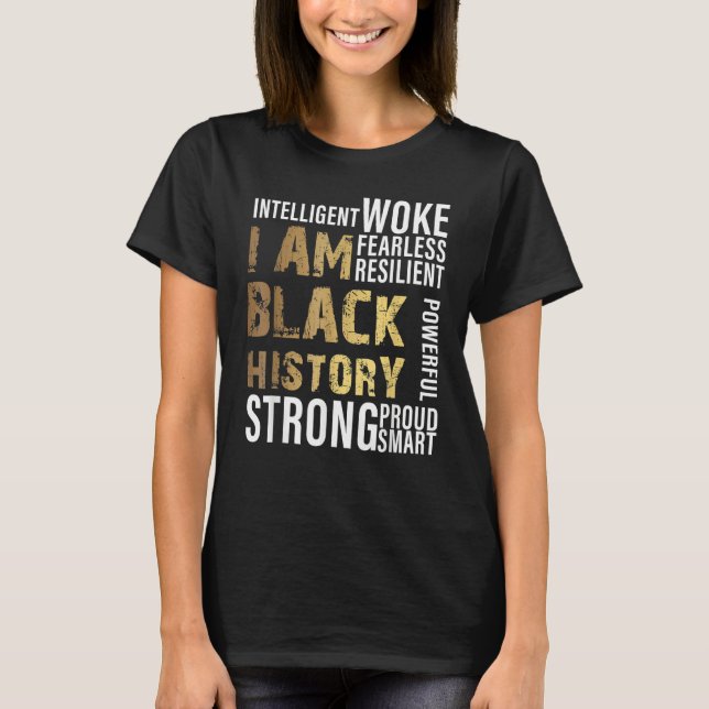 T-shirt I Am Black History Month Afro African Pride Boys G (Devant)