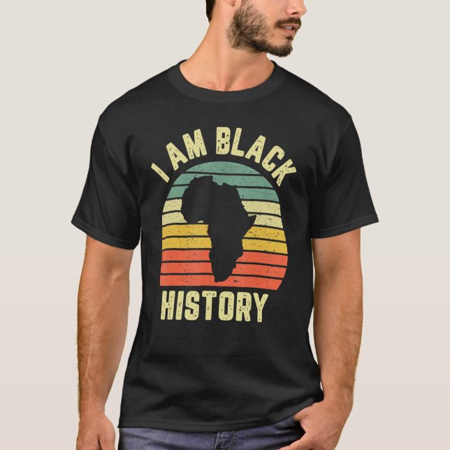 T-shirt I Am Black History Month Afro African Pride Boys G (Devant)