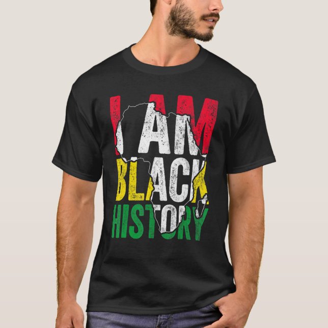T-shirt I Am Black History Month Melanin BLM African Pride (Devant)