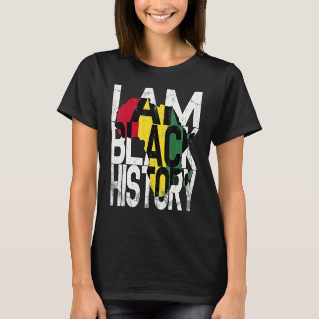 T-shirt I Am Black History Month Melanin BLM African Pride (Devant)
