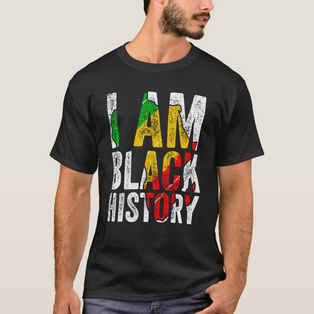 T-shirt I Am Black History Women Men African American Grap (Devant)