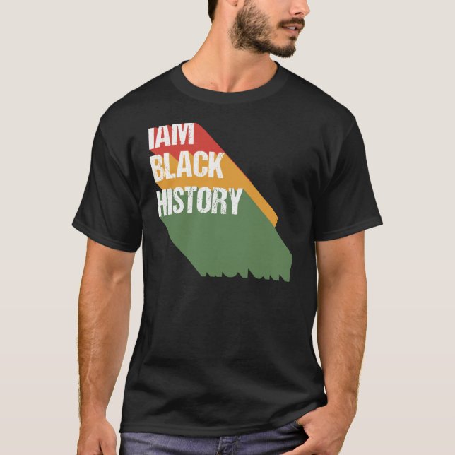 T-shirt I Am Black Woman Black History Month Retro IAm Bla (Devant)