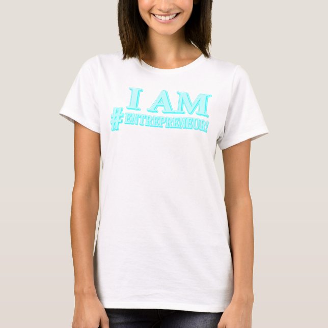T-shirt "I AM ENTREPRENEUR" Conception d'expression. Comma (Devant)