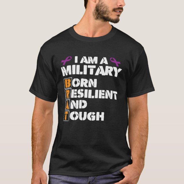 T-shirt I Am Military BRAT Month Of The Military Child Kid (Devant)