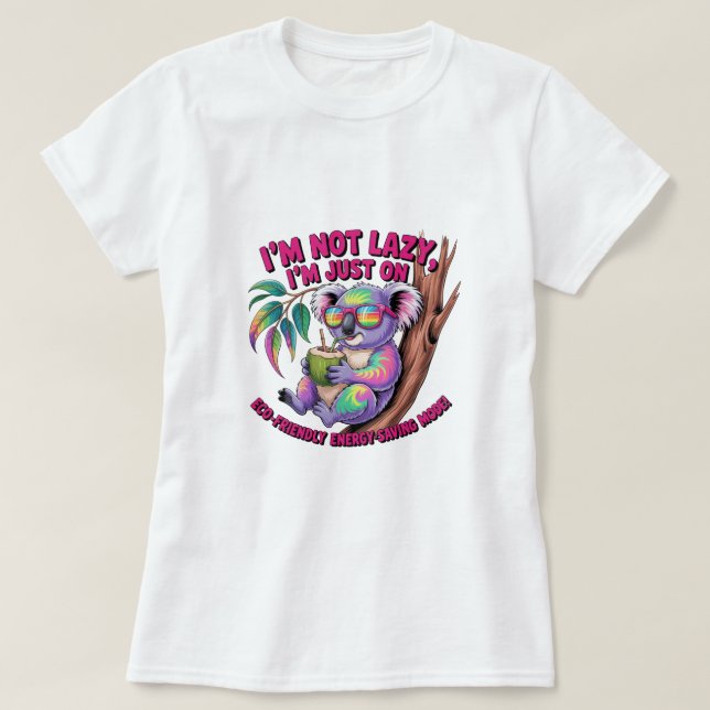 T-shirt I am not lazy  (Design devant)