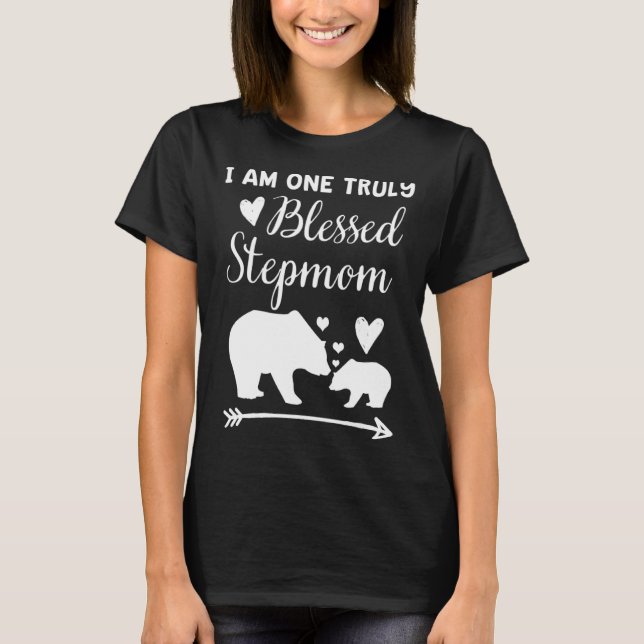 T-shirt I Am One Truly Blessed Stepmom Bear & Baby Cub Mom (Devant)