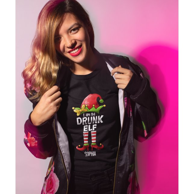 T-shirt I am The Drunk Elf Funny Christmas Elf (Créateur téléchargé)