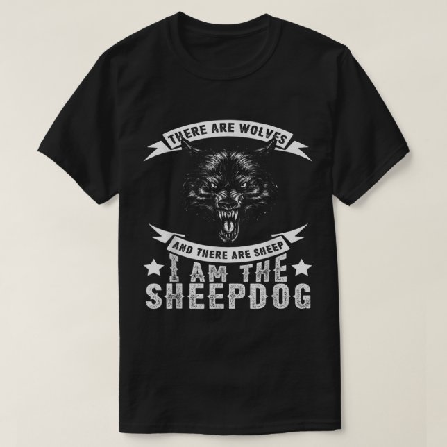 T-shirt I Am the Sheepdog Patriotic Shirt for Men211.png (Design devant)