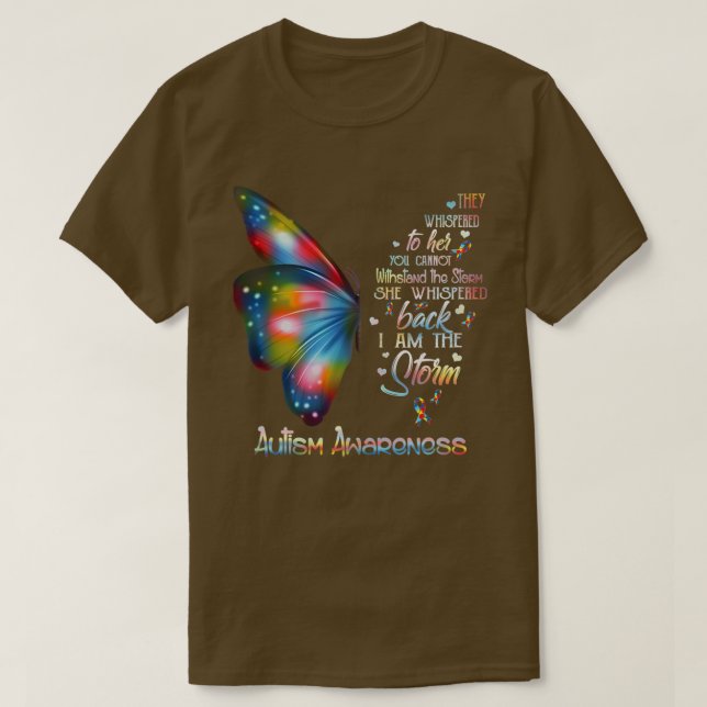 T-shirt I Am The Storm Autism Warrior Sensibilisation sur  (Design devant)