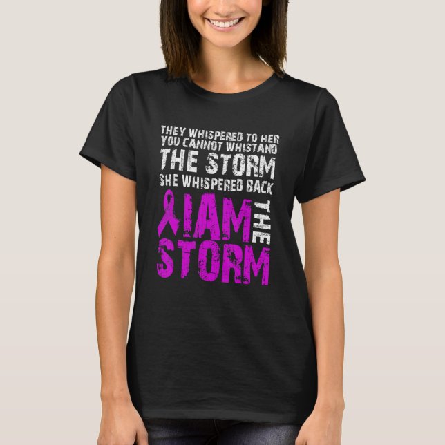 T-shirt I Am The Storm Domestic Violence Awareness Purple  (Devant)