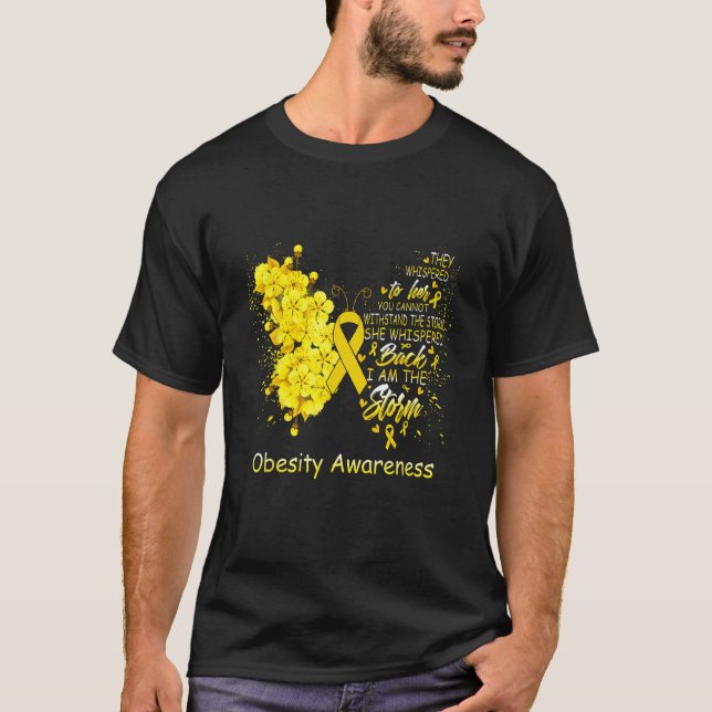 T-shirt I Am The Storm Obesity Awareness Butterfly (Devant)