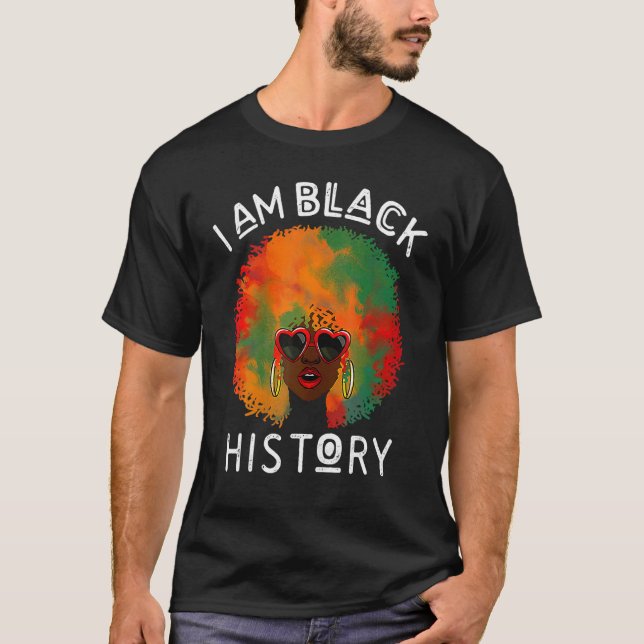 T-shirt I Am The Strong African Queen Girls Black History  (Devant)
